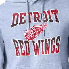 Detroit Red Wings Starter Comic Style Team Graphic Hoodie - Gray | NHL Lifestyle