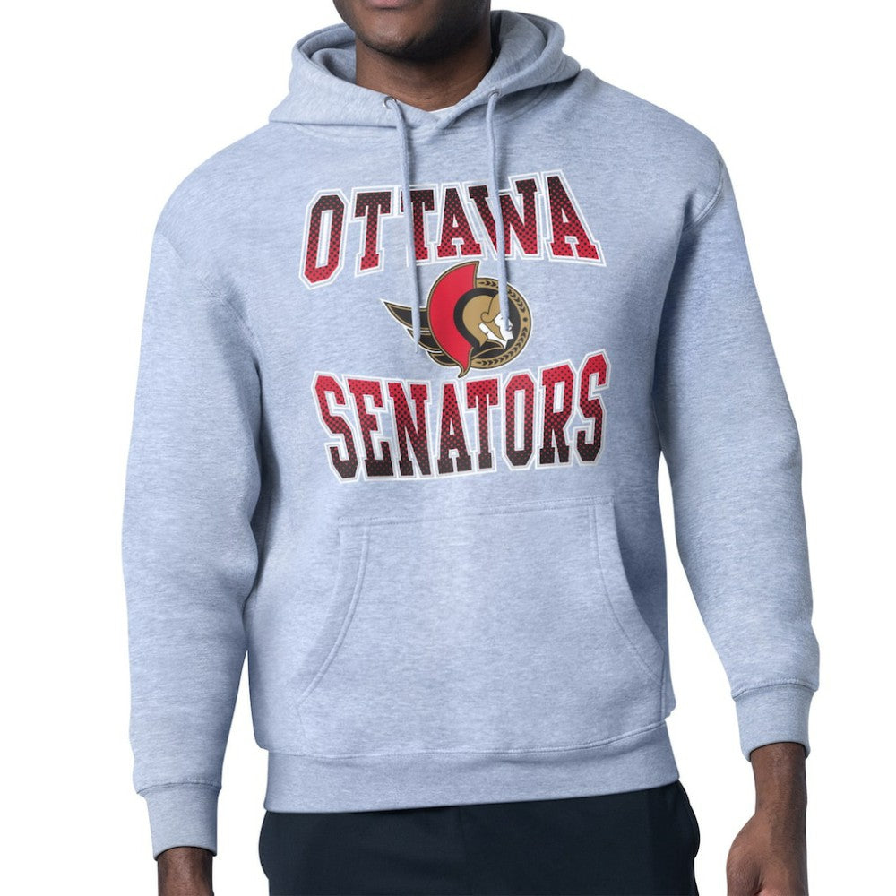 Ottawa Senators Starter Comic Style Team Graphic Hoodie - Gray | NHL Lifestyle