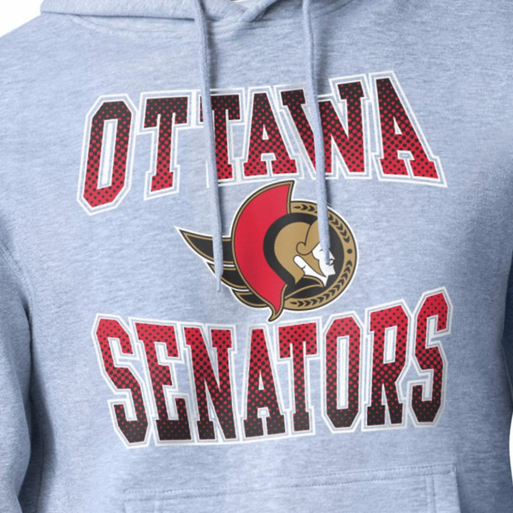 Ottawa Senators Starter Comic Style Team Graphic Hoodie - Gray | NHL Lifestyle