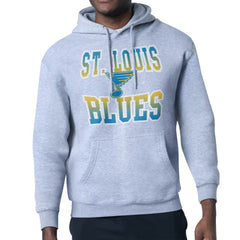 St. Louis Blues Starter Comic Style Team Graphic Hoodie - Gray | NHL near me