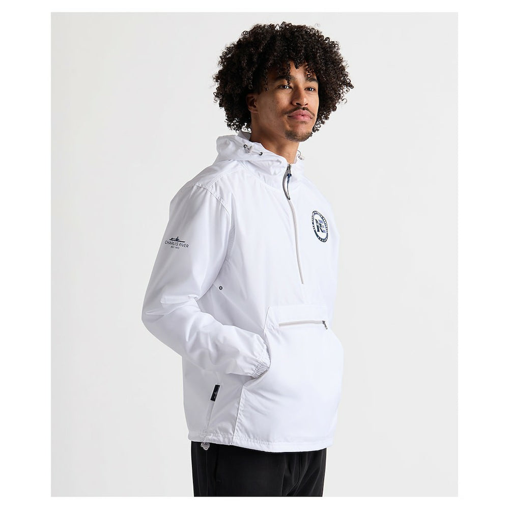 Charles River x New England Patriots Pack-N-Go Half-Zip Hoodie - White - NFL