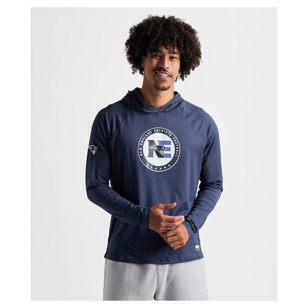 Charles River x New England Patriots Cayak Hooded Long Sleeve T-Shirt - Navy - NFL