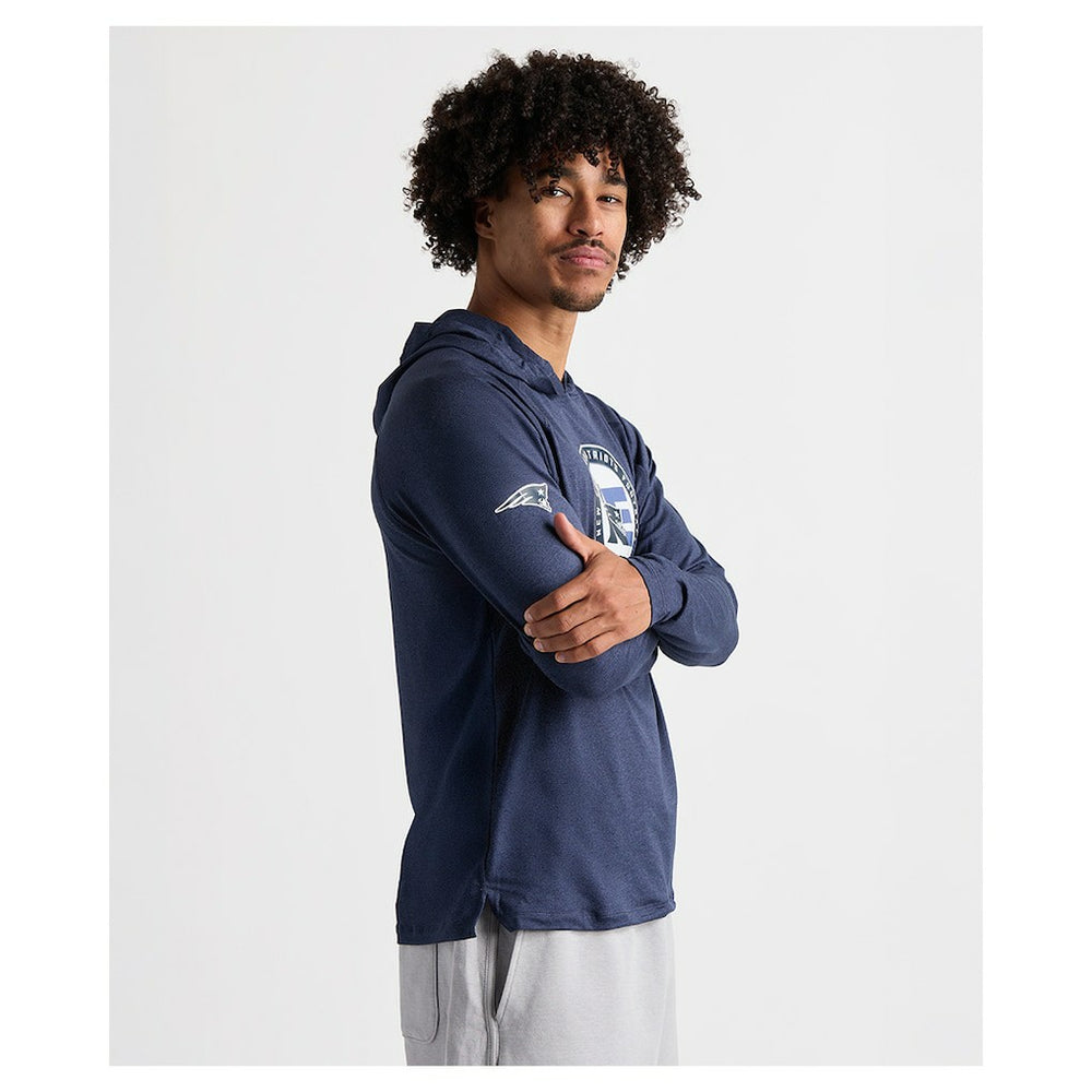 Charles River x New England Patriots Cayak Hooded Long Sleeve T-Shirt - Navy - NFL