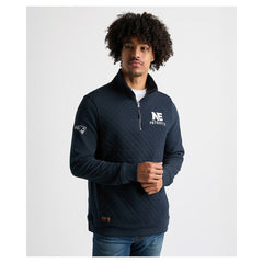 Charles River x New England Patriots Franconia Quilted Quarter-Zip Sweatshirt - Navy - NFL