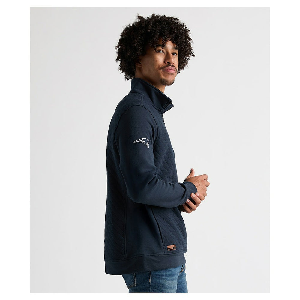 Charles River x New England Patriots Franconia Quilted Quarter-Zip Sweatshirt - Navy - NFL