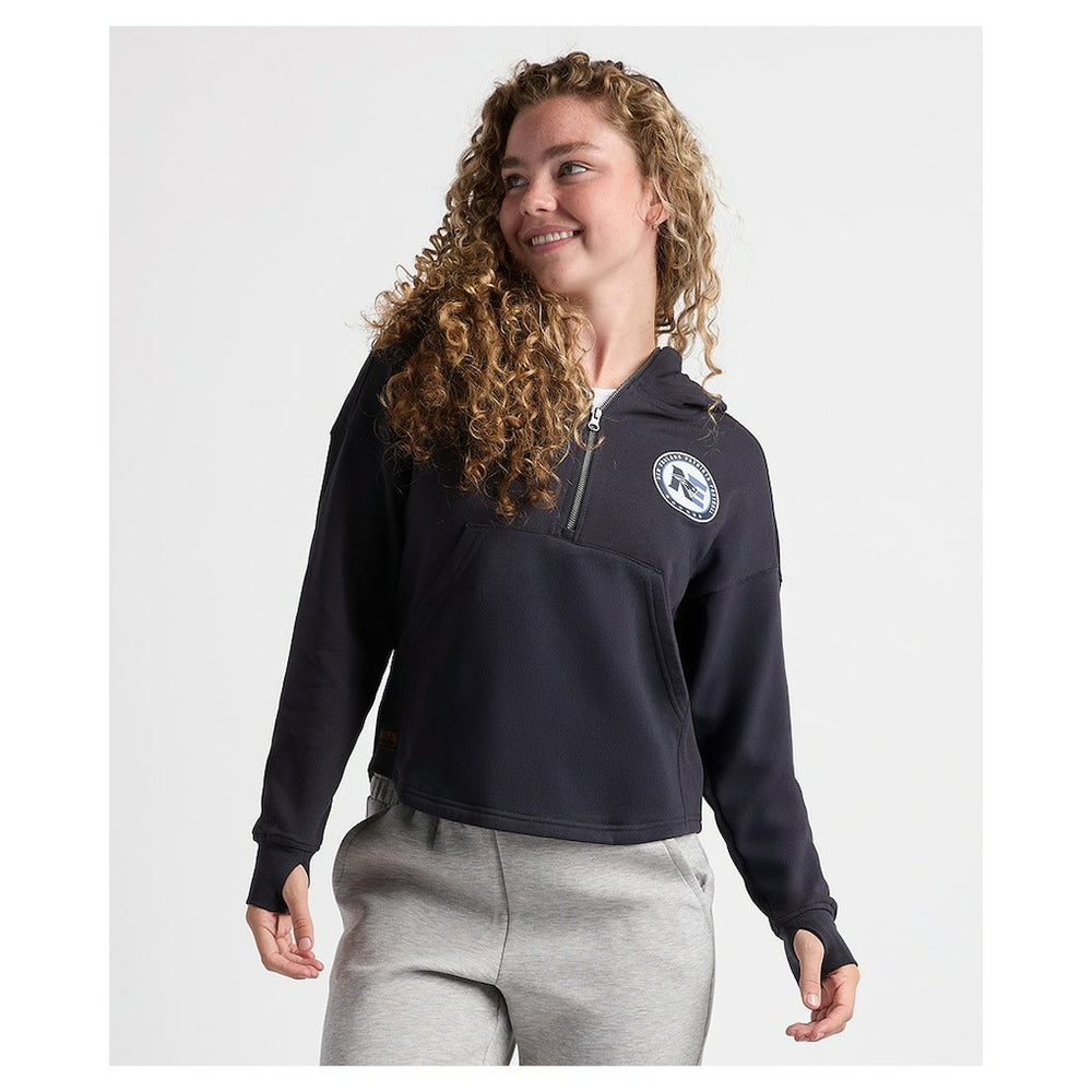 Charles River x New England Patriots Women's Willow Fleece Quarter-Zip Hoodie - Navy - NFL