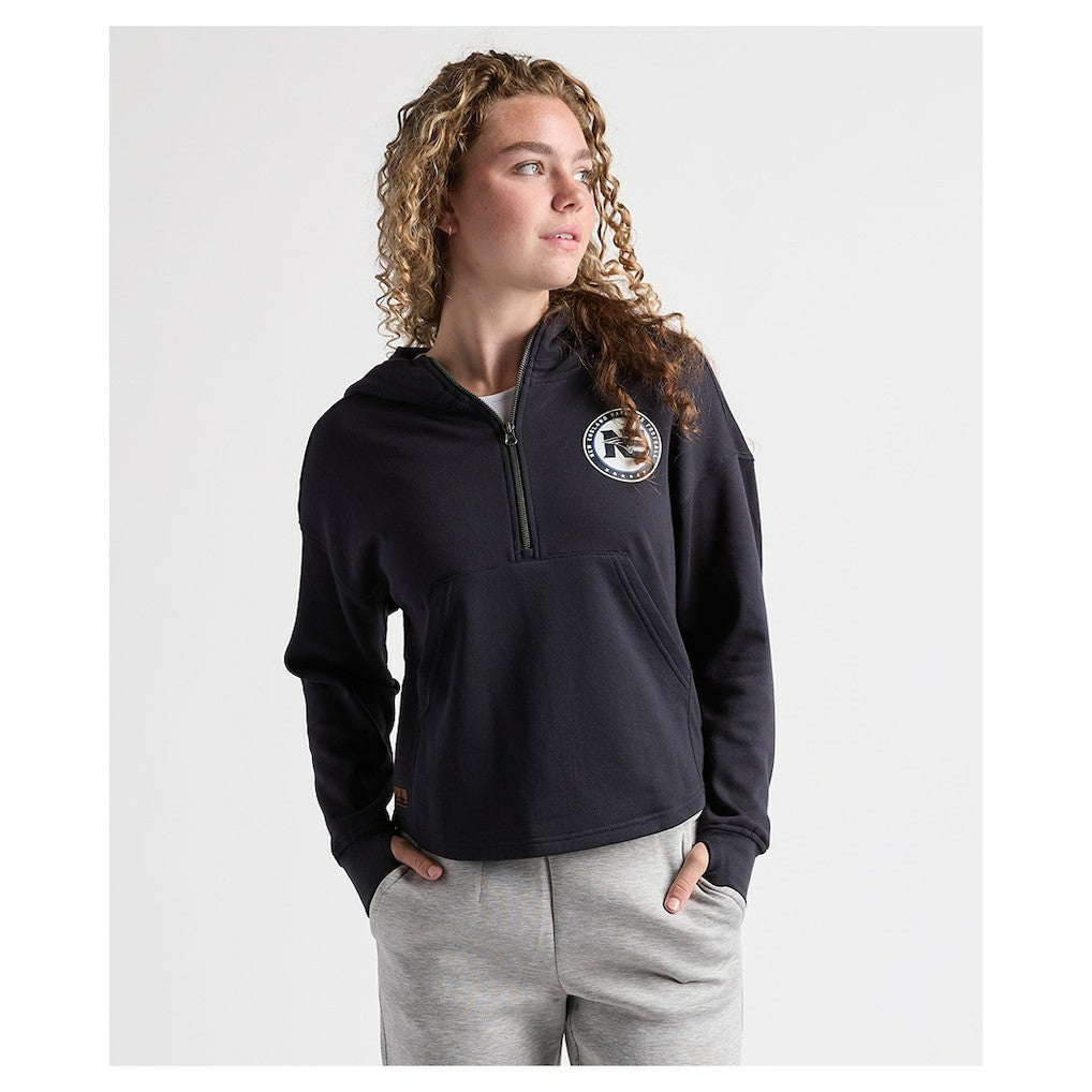 Charles River x New England Patriots Women's Willow Fleece Quarter-Zip Hoodie - Navy - NFL