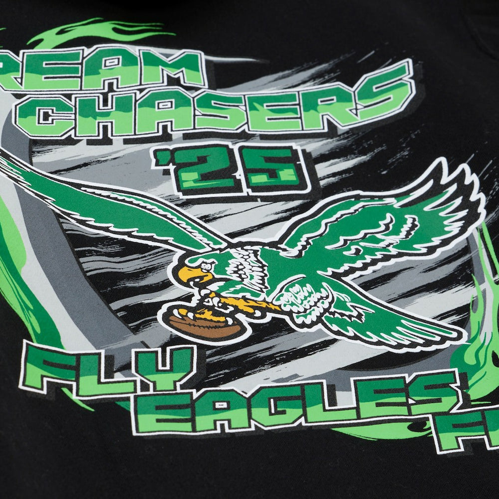 Philadelphia Eagles Dream Chasers Fly Hoodie - Black - Mitchell & Ness