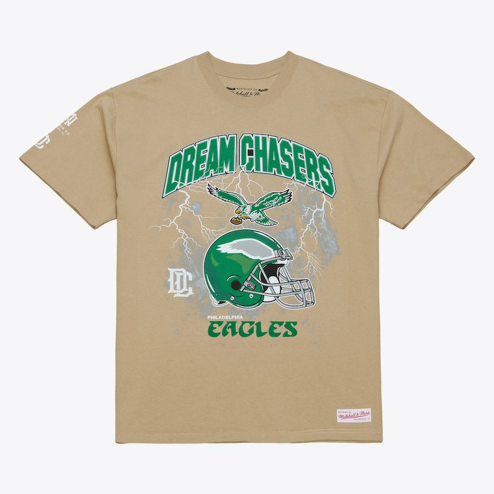 Philadelphia Eagles Dream Chasers Rings T-Shirt - Khaki - Mitchell & Ness