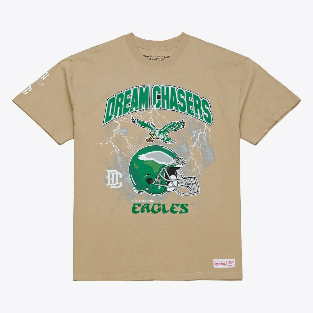 Philadelphia Eagles Dream Chasers Rings T-Shirt - Khaki - Mitchell & Ness