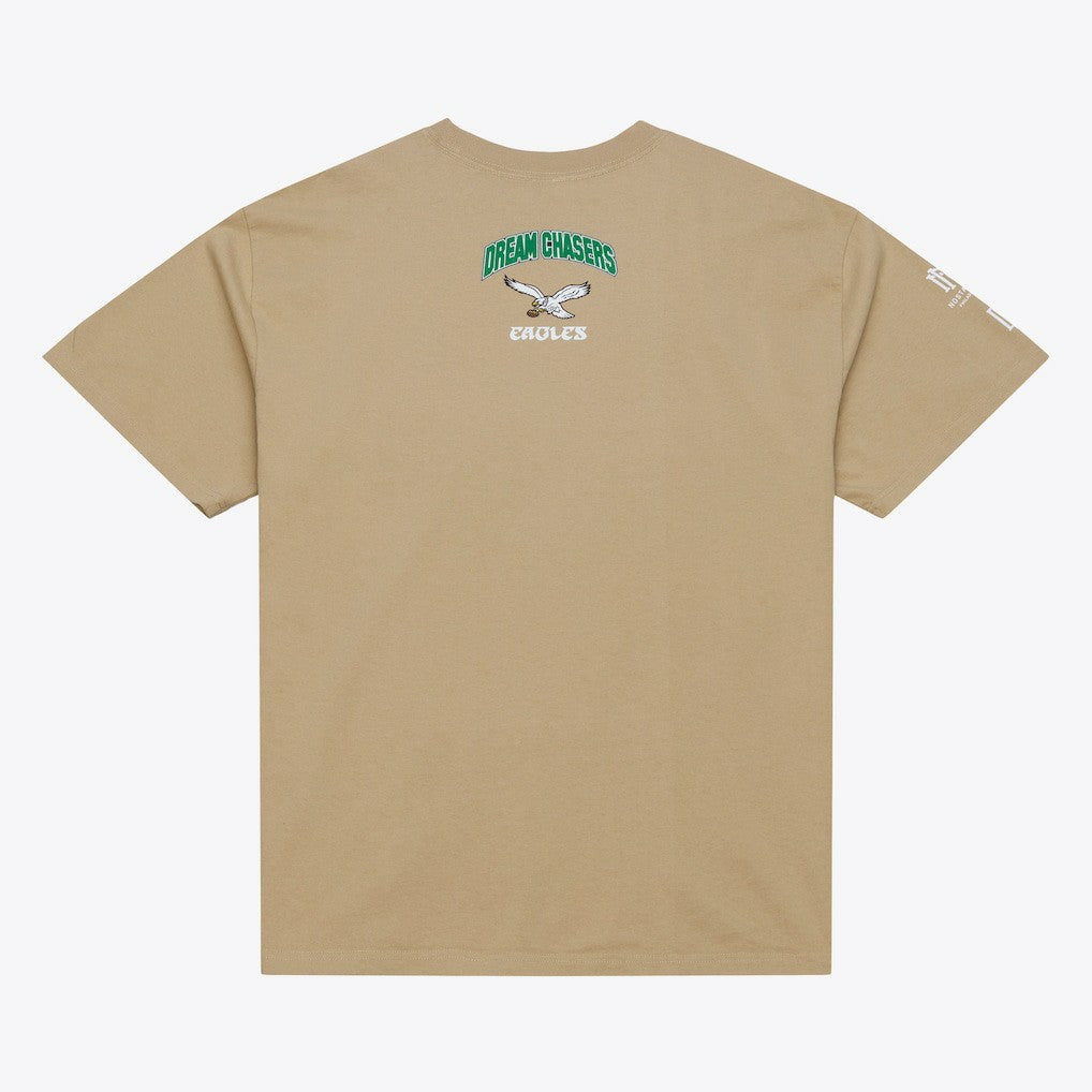 Philadelphia Eagles Dream Chasers Rings T-Shirt - Khaki - Mitchell & Ness