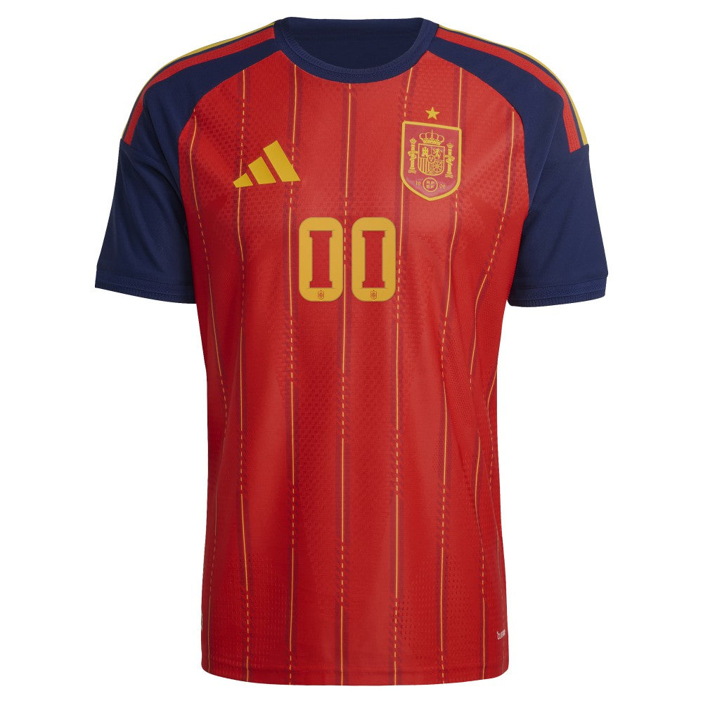 Adidas - Spain National Team FIFA x World Cup 2026 Home On Field Custom Jersey - Red