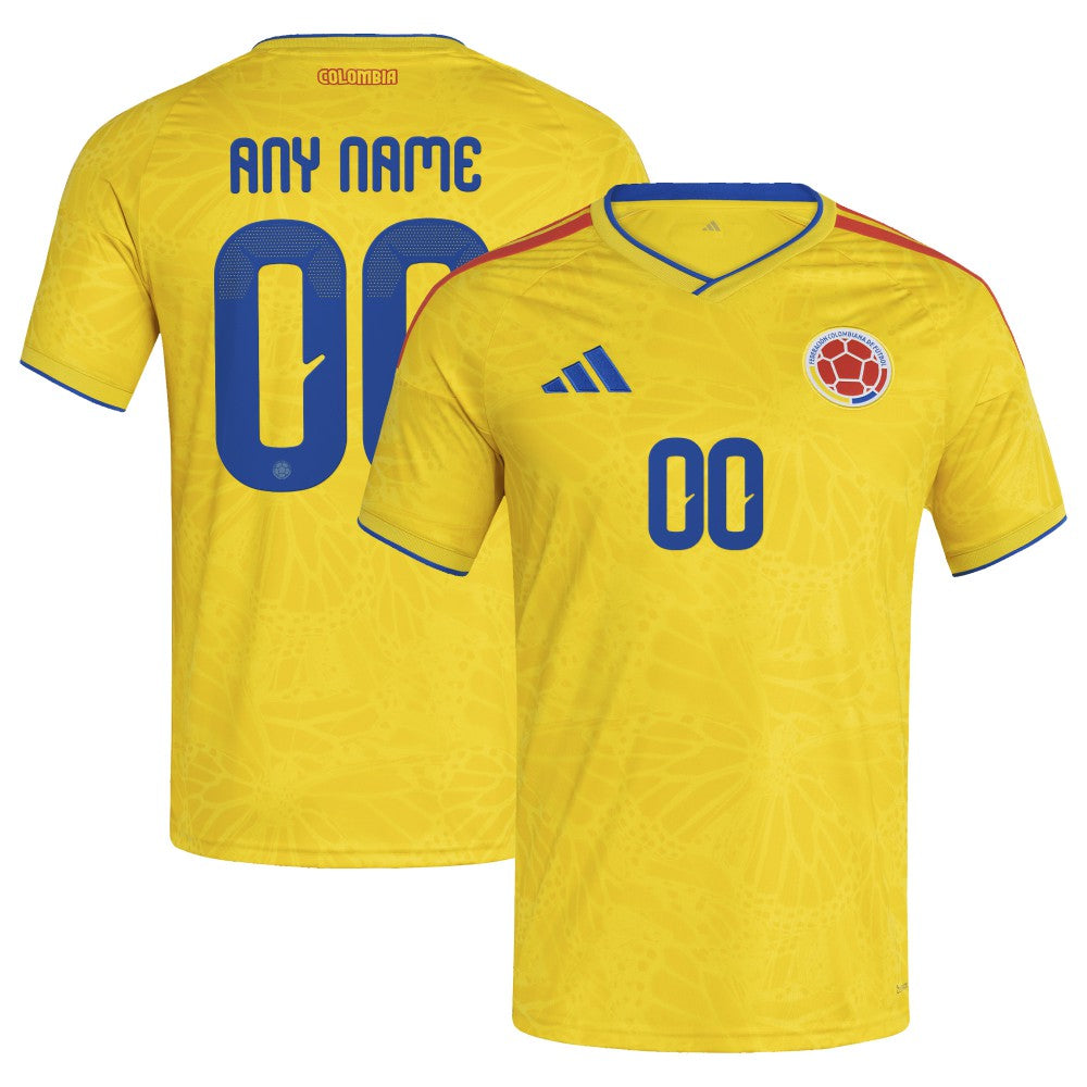 Adidas - Colombia National Team FIFA x World Cup 2026 Home Replica Custom Jersey - Yellow
