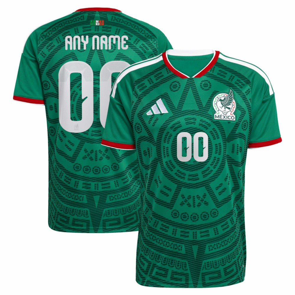 Adidas - Mexico National Team 2026 Home Replica Custom Jersey - Green