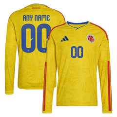 Adidas - Colombia National Team FIFA x World Cup 2026 Home Replica Long Sleeve Custom Jersey - Yellow