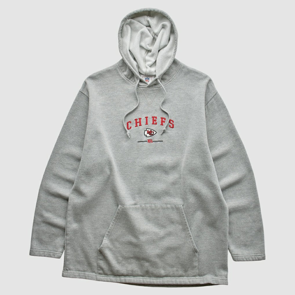Kansas City Chiefs NFL 2000s Hooded Pullover Sweatshirt - Heather Gray Vintage - Fanatics