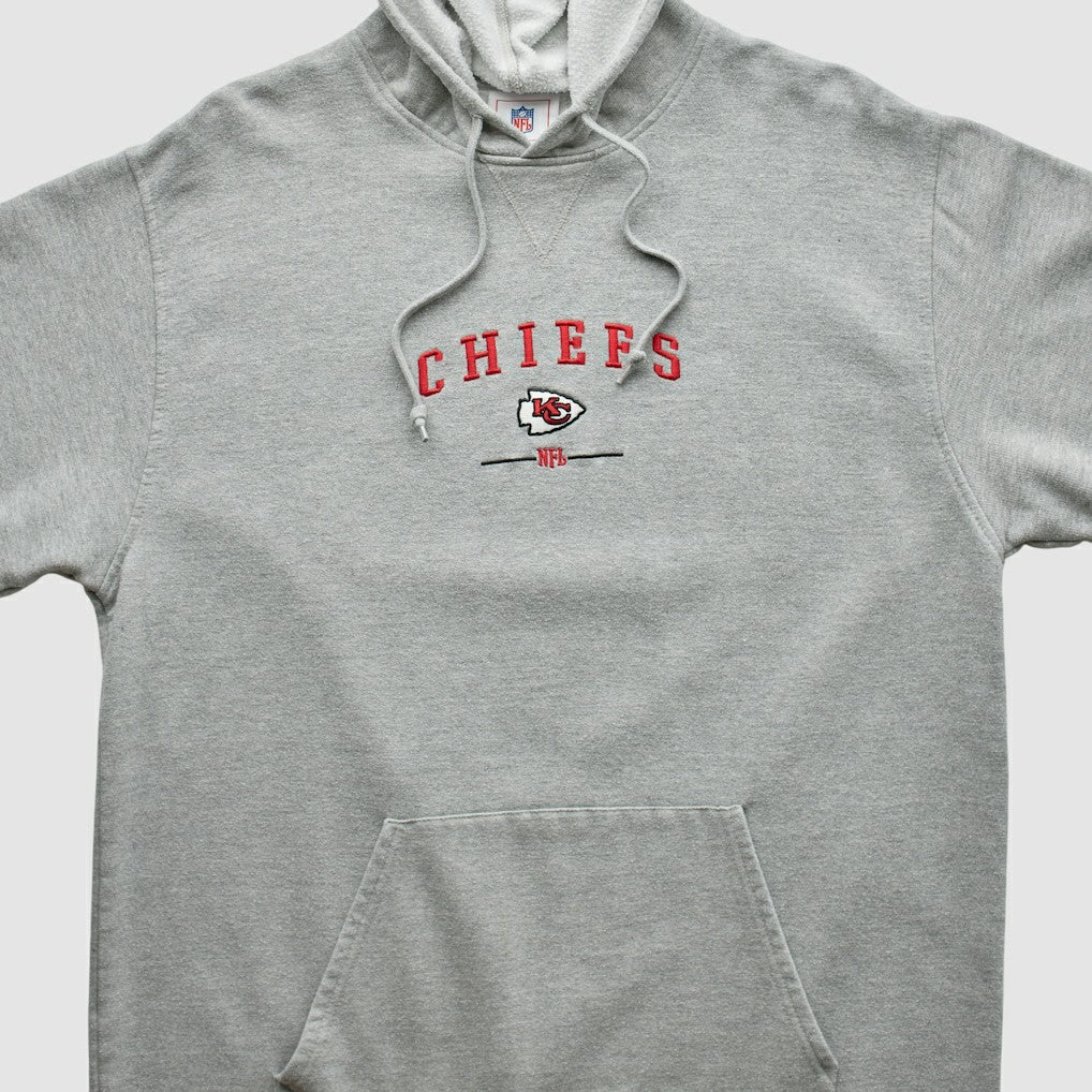 Kansas City Chiefs NFL 2000s Hooded Pullover Sweatshirt - Heather Gray Vintage - Fanatics