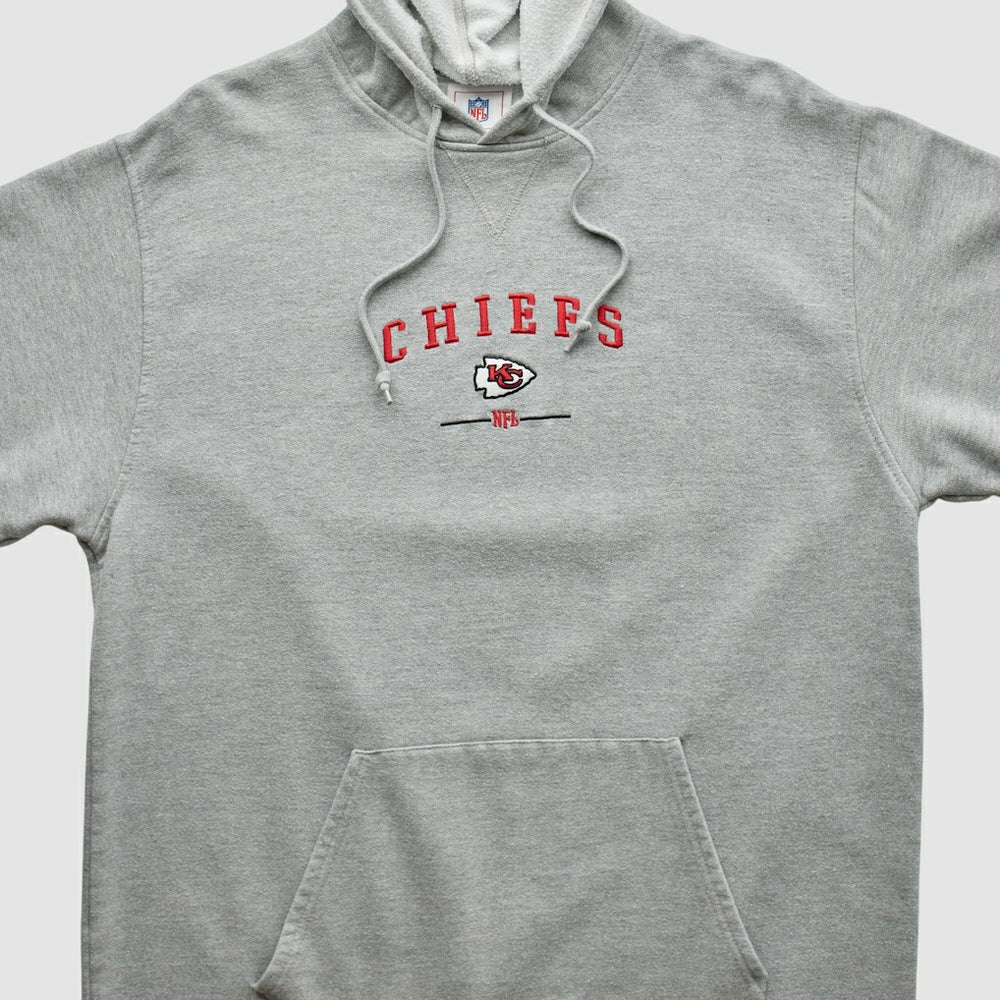 Kansas City Chiefs NFL 2000s Hooded Pullover Sweatshirt - Heather Gray Vintage - Fanatics