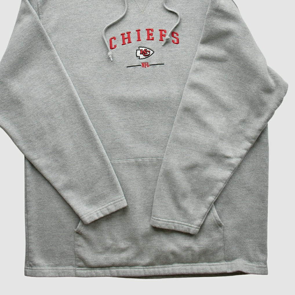 Kansas City Chiefs NFL 2000s Hooded Pullover Sweatshirt - Heather Gray Vintage - Fanatics
