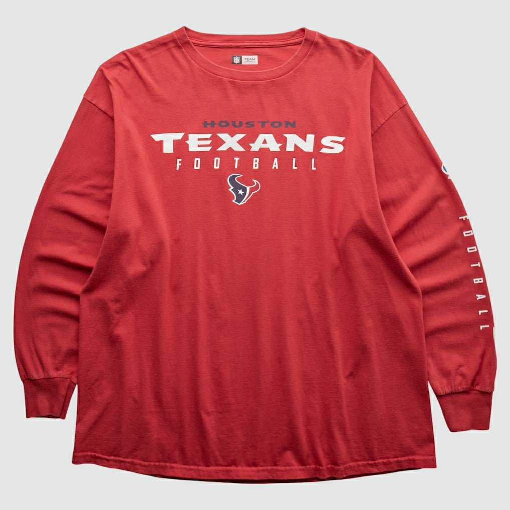 Houston Texans NFL 2000s Long Sleeve T-shirt - Red Vintage - Fanatics