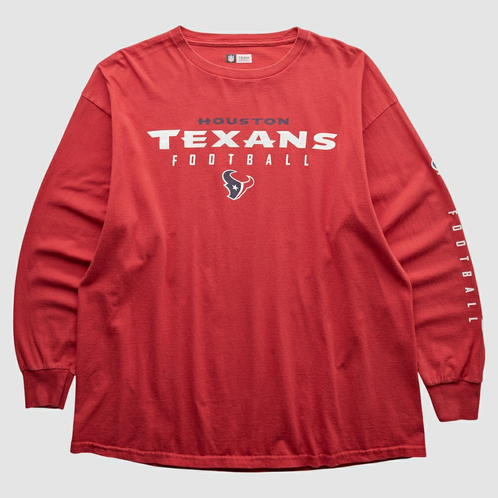 Houston Texans NFL 2000s Long Sleeve T-shirt - Red Vintage - Fanatics
