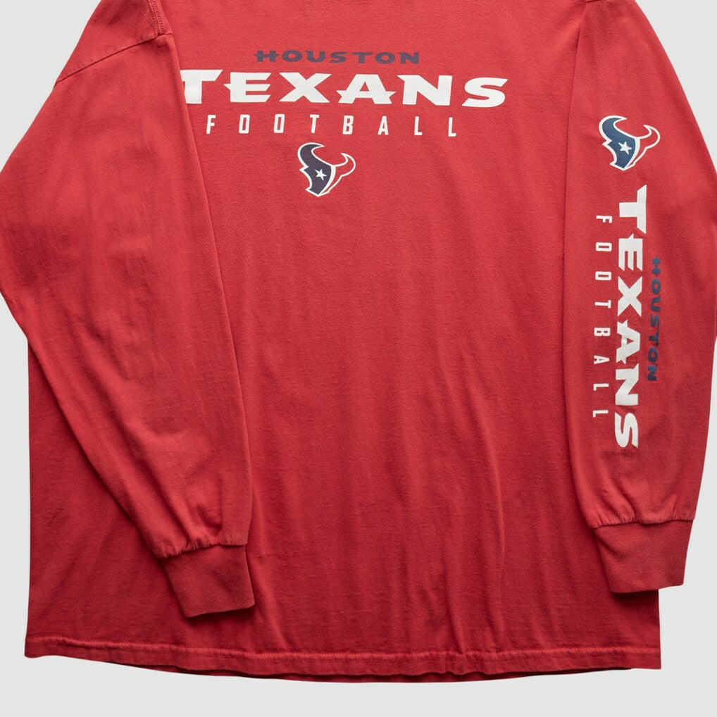 Houston Texans NFL 2000s Long Sleeve T-shirt - Red Vintage - Fanatics