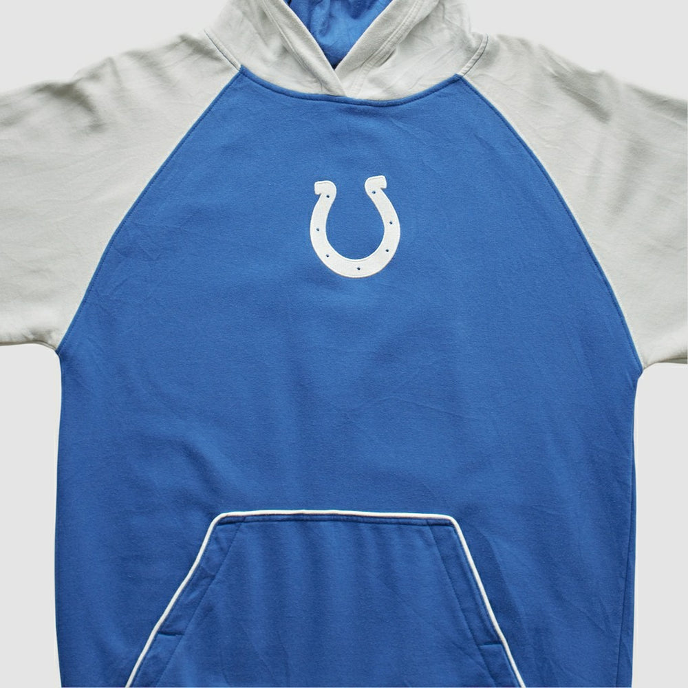 Indianapolis Colts Reebok 2000s Hooded Pullover Sweatshirt - Blue Vintage - Fanatics