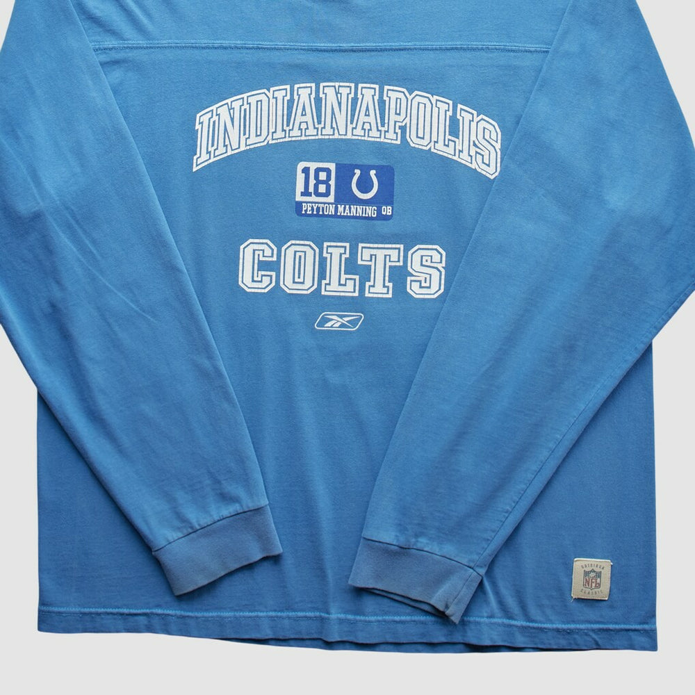 Indianapolis Colts Reebok 2000s Long Sleeve T-shirt - Blue Vintage - Fanatics