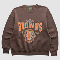 Cleveland Browns Home Team Advantage 90s Sweatshirt - Brown Vintage - Fanatics