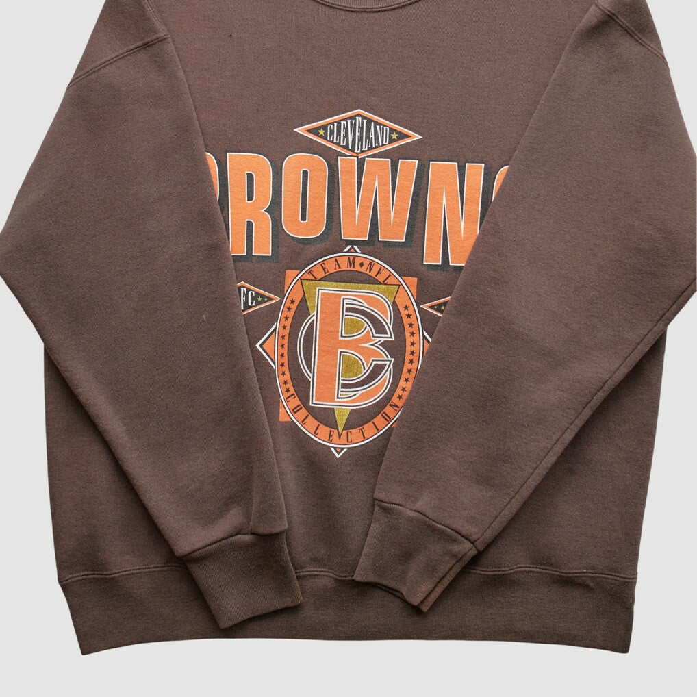 Cleveland Browns Home Team Advantage 90s Sweatshirt - Brown Vintage - Fanatics