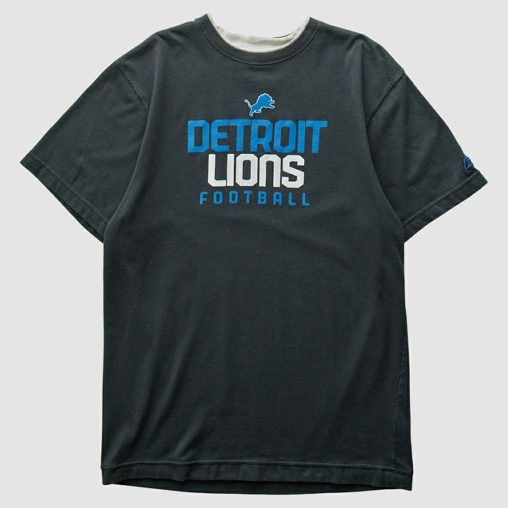 Detroit Lions Reebok 2000s T-shirt - Black Vintage - Fanatics