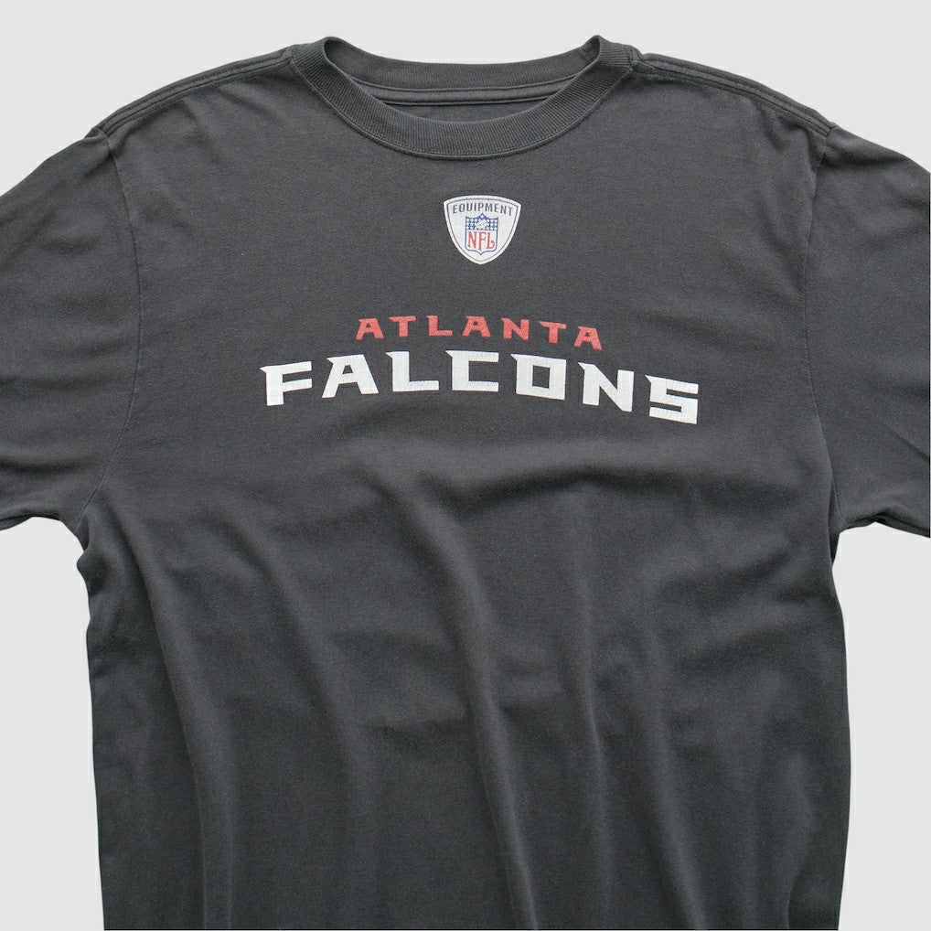 Atlanta Falcons Reebok 2000s Long Sleeve T-shirt - Charcoal Vintage - Fanatics