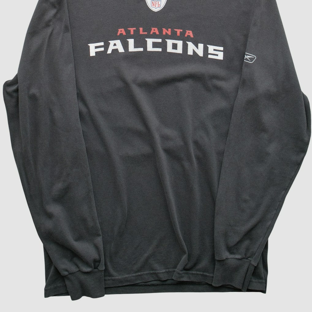 Atlanta Falcons Reebok 2000s Long Sleeve T-shirt - Charcoal Vintage - Fanatics