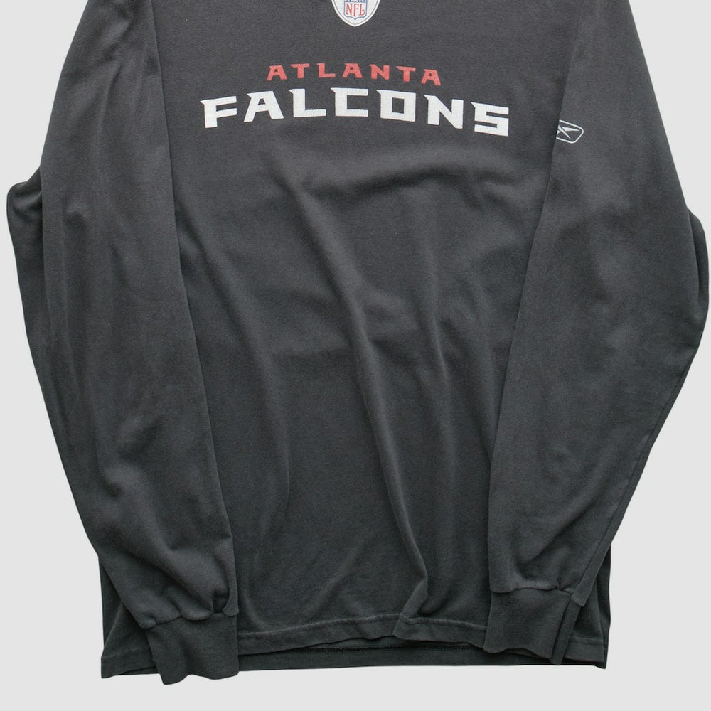 Atlanta Falcons Reebok 2000s Long Sleeve T-shirt - Charcoal Vintage - Fanatics