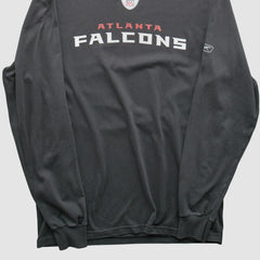 Atlanta Falcons Reebok 2000s Long Sleeve T-shirt - Charcoal Vintage - Fanatics