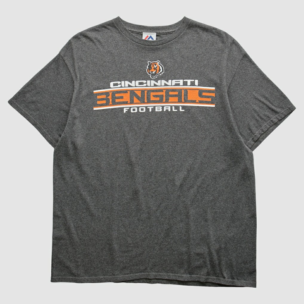 Cincinnati Bengals Majestic 2010s T-shirt - Dark Heather Gray Vintage - Fanatics