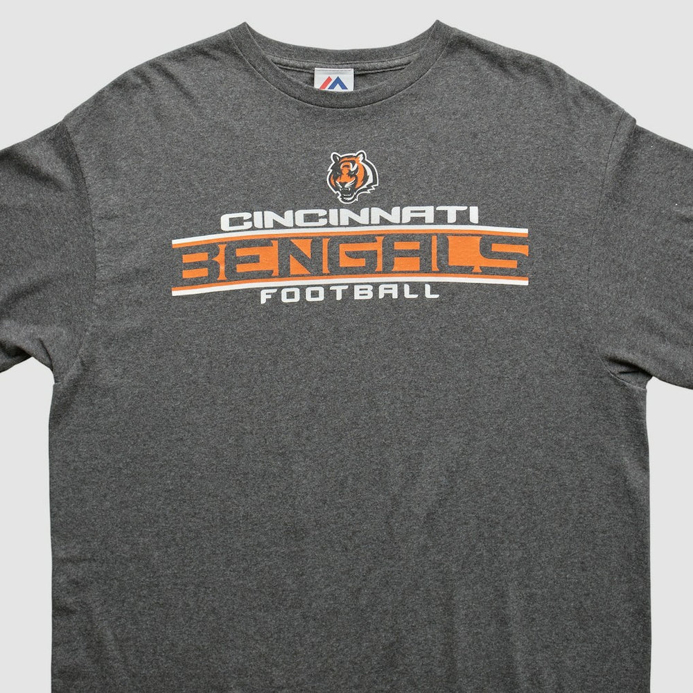 Cincinnati Bengals Majestic 2010s T-shirt - Dark Heather Gray Vintage - Fanatics