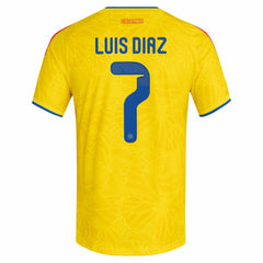 Adidas - Luis Diaz Colombia National Team 2026 Home Jersey - Yellow