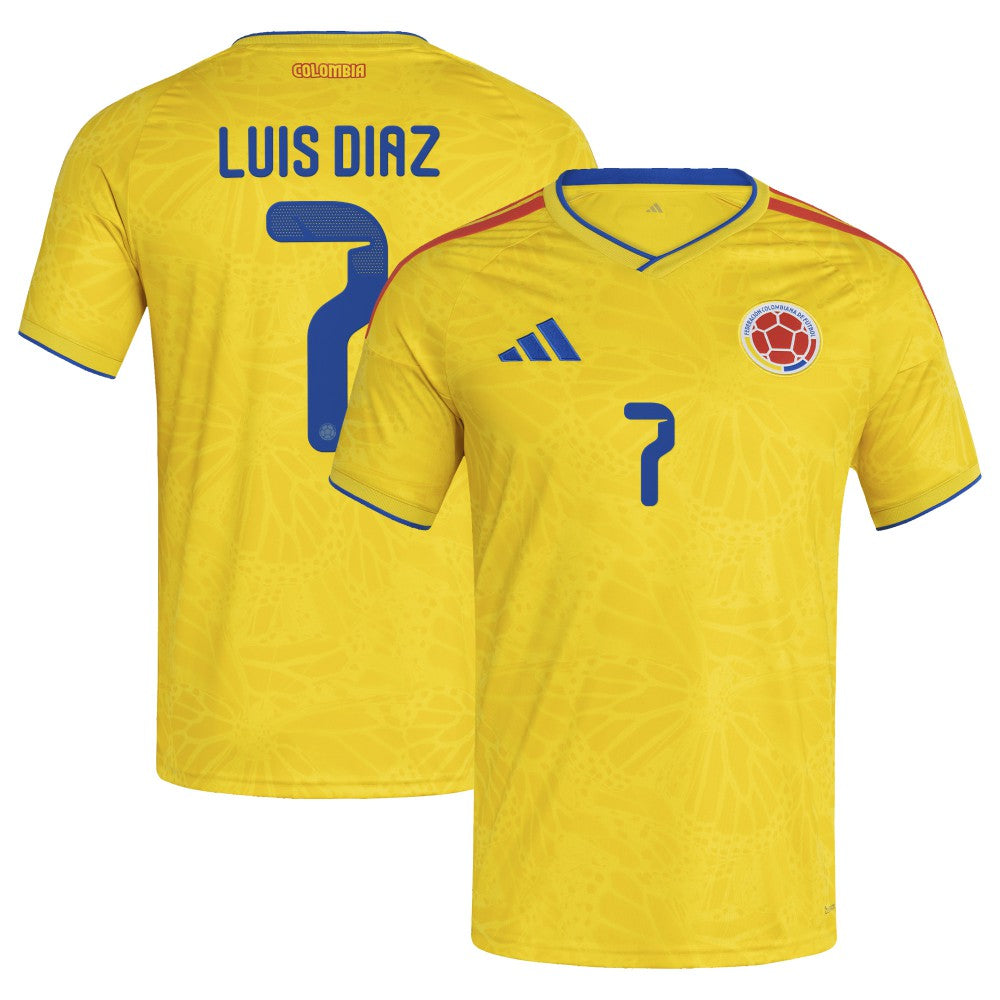 Adidas - Luis Diaz Colombia National Team 2026 Home Replica Jersey - Yellow