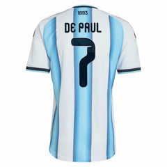 Adidas - Rodrigo De Paul Argentina National Team 2026 Home Jersey - White