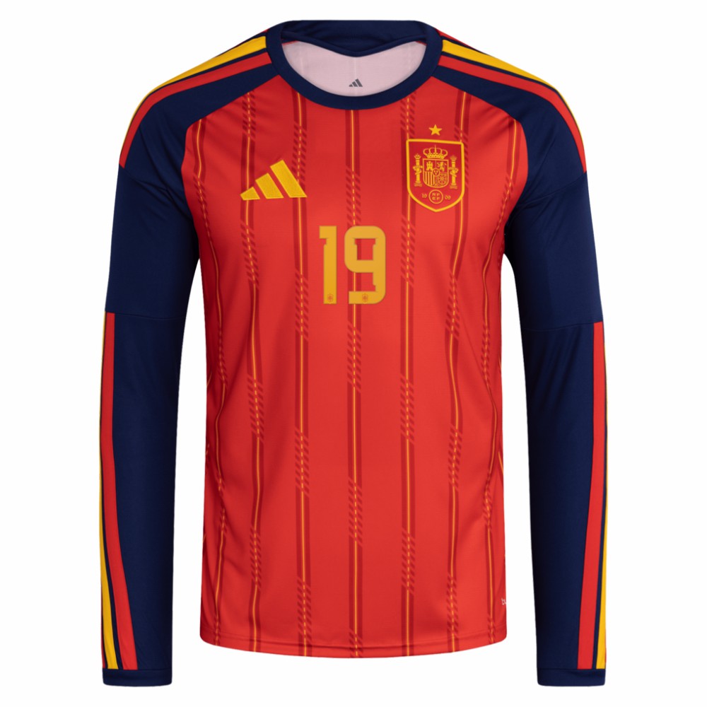 Adidas - Lamine Yamal Spain National Team 2026 Home Replica Long Sleeve Jersey - Red