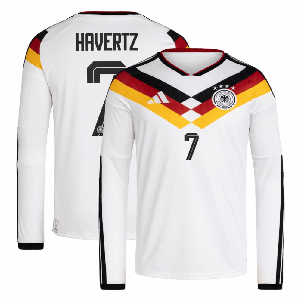 Adidas - Kai Havertz Germany National Team 2026 Home Replica Long Sleeve Jersey - White