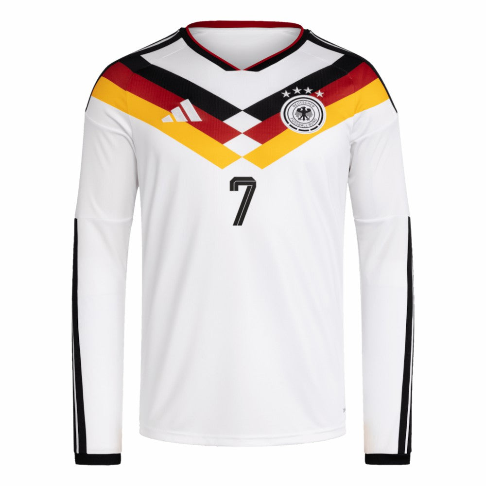 Adidas - Kai Havertz Germany National Team 2026 Home Replica Long Sleeve Jersey - White