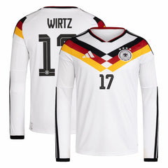 Adidas - Florian Wirtz Germany National Team 2026 Home Replica Long Sleeve Jersey - White