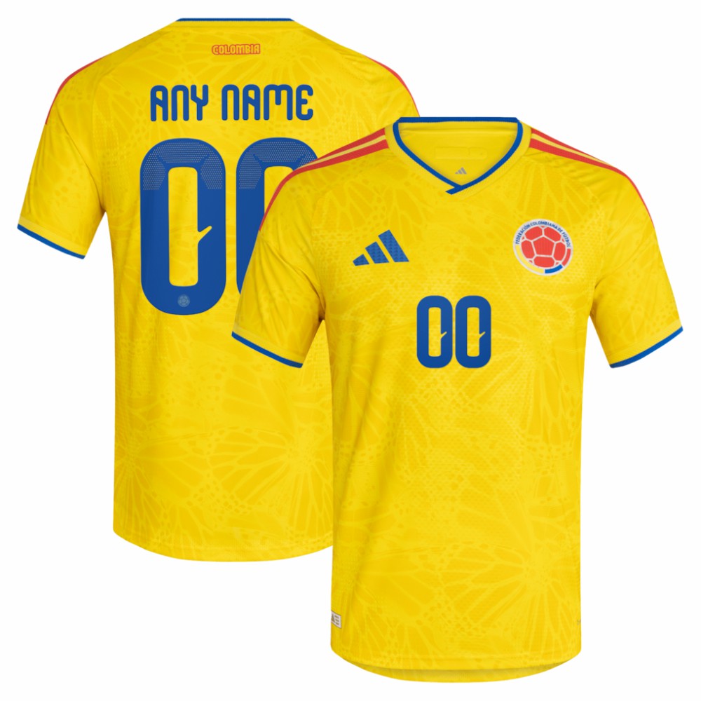 Adidas - Colombia National Team FIFA x World Cup 2026 Home On Field Custom Jersey - Yellow