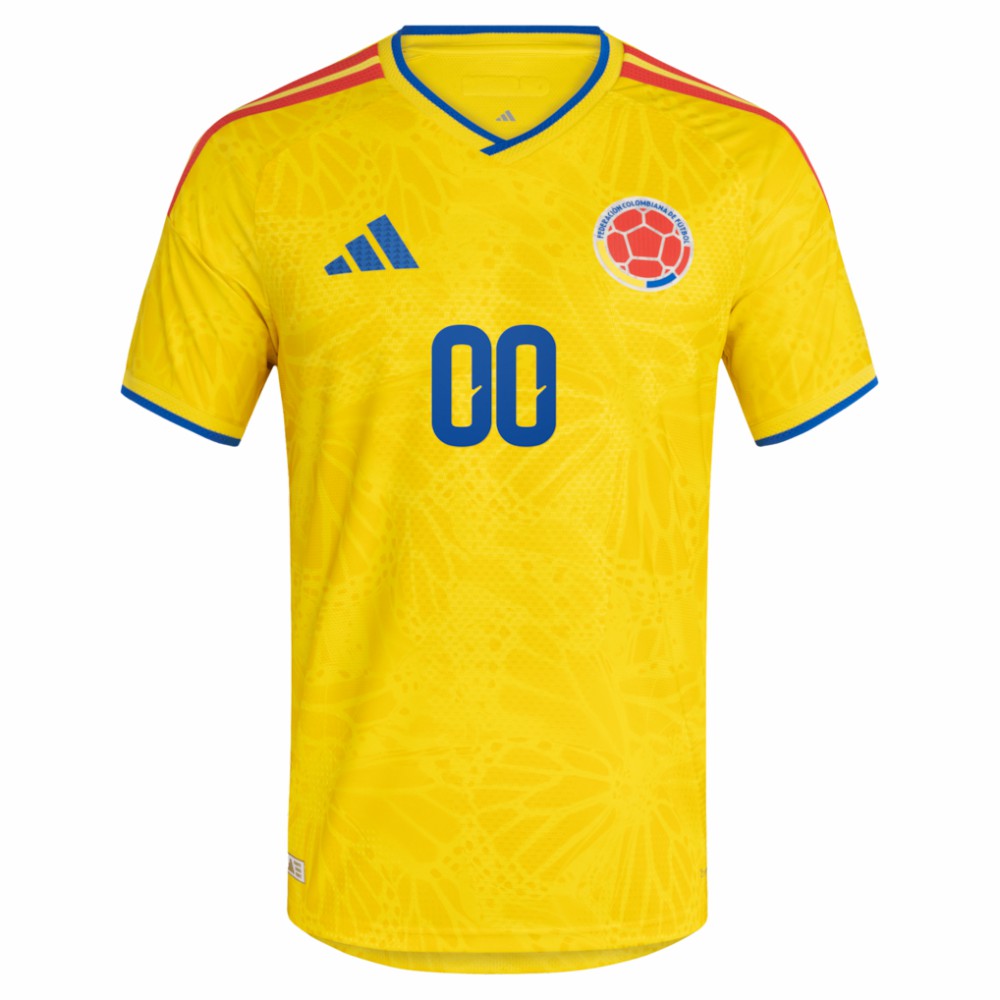 Adidas - Colombia National Team FIFA x World Cup 2026 Home On Field Custom Jersey - Yellow