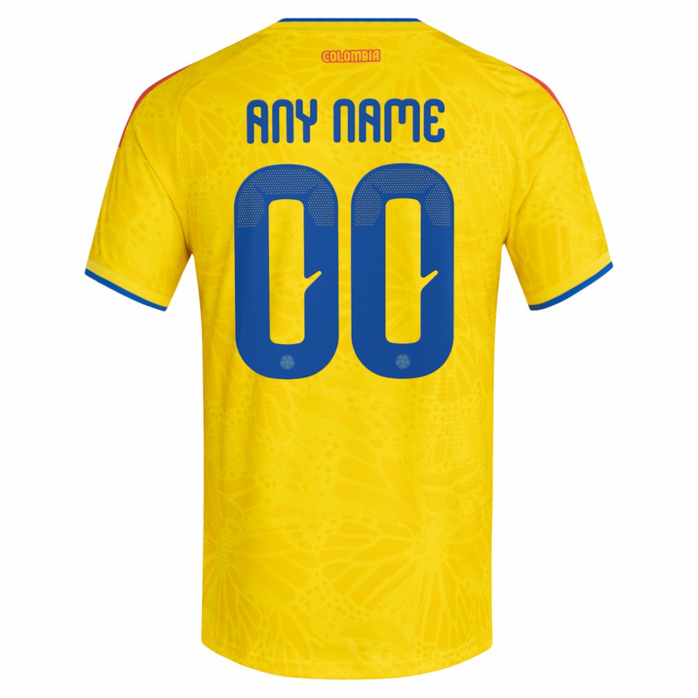 Adidas - Colombia National Team FIFA x World Cup 2026 Home On Field Custom Jersey - Yellow