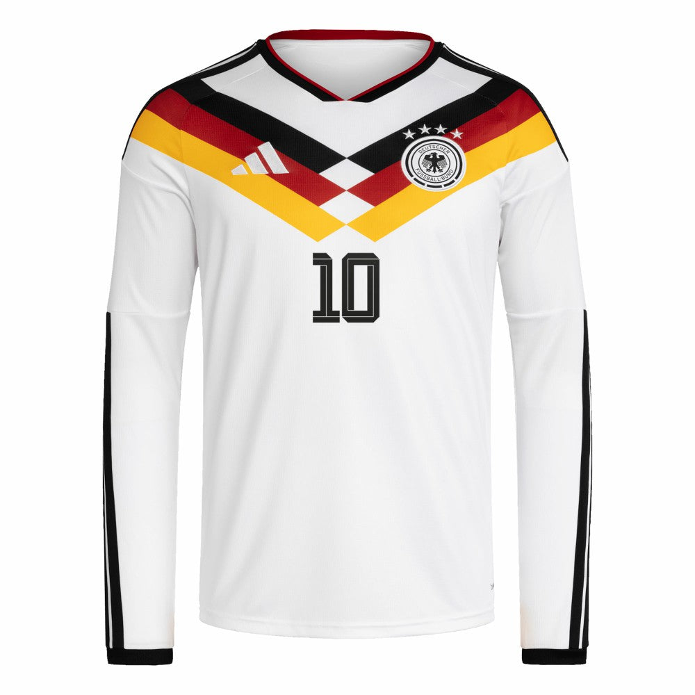 Adidas - Jamal Musiala Germany National Team 2026 Home Replica Long Sleeve Jersey - White