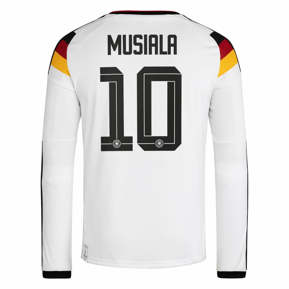 Adidas - Jamal Musiala Germany National Team 2026 Home Replica Long Sleeve Jersey - White