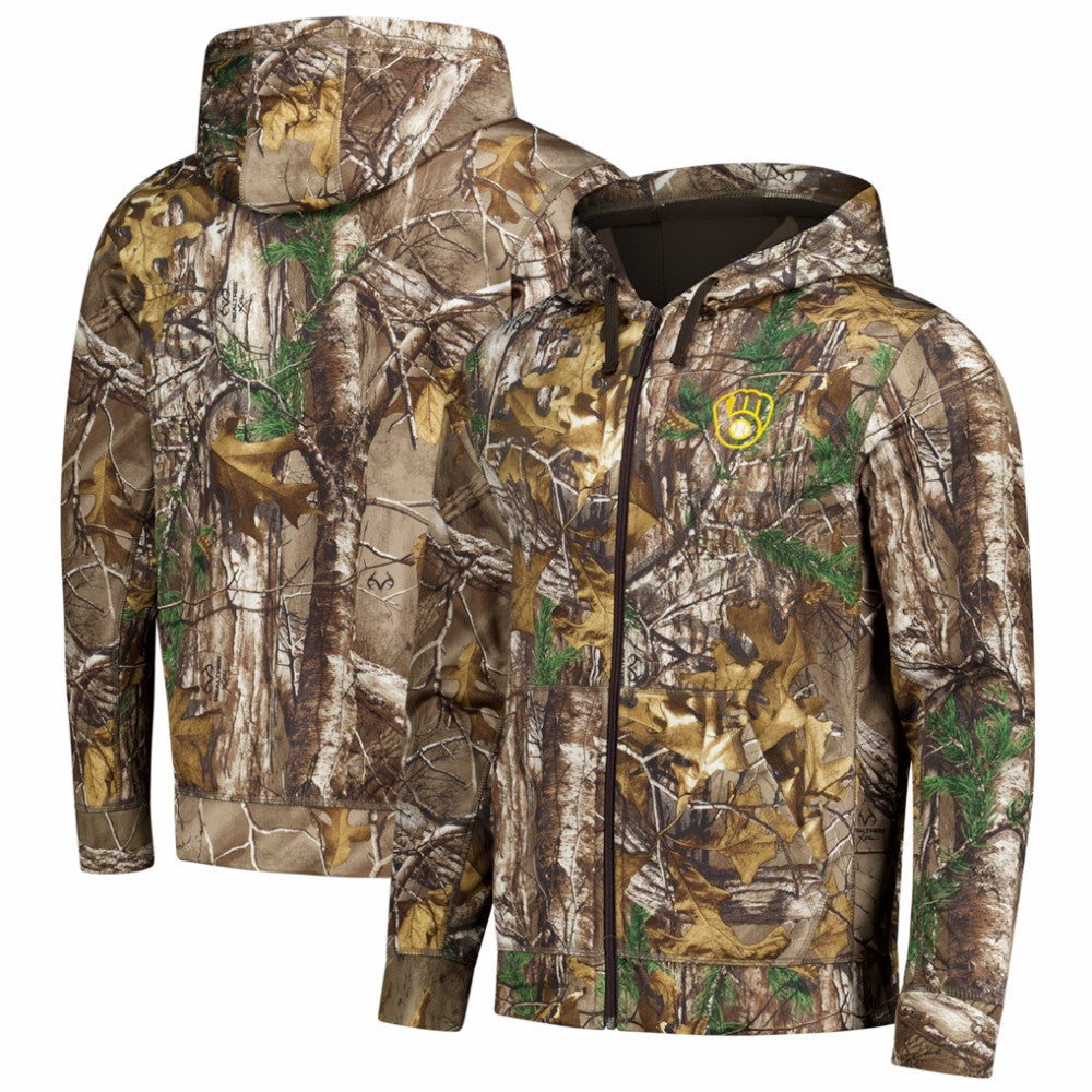 Milwaukee Brewers Dunbrooke Trophy Realtree Full-Zip Hoodie Online
